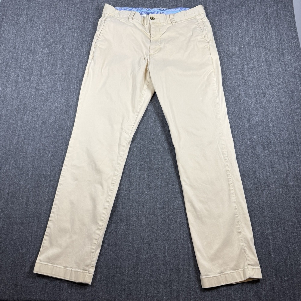 Tommy Bahama Men's Chino Pants 33x30 Beige Stretch Tencel Cotton Casual